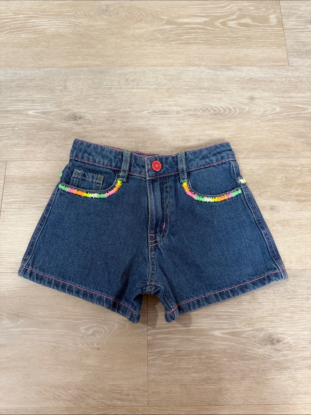 Billieblush Kids Rainbow Denim Shorts